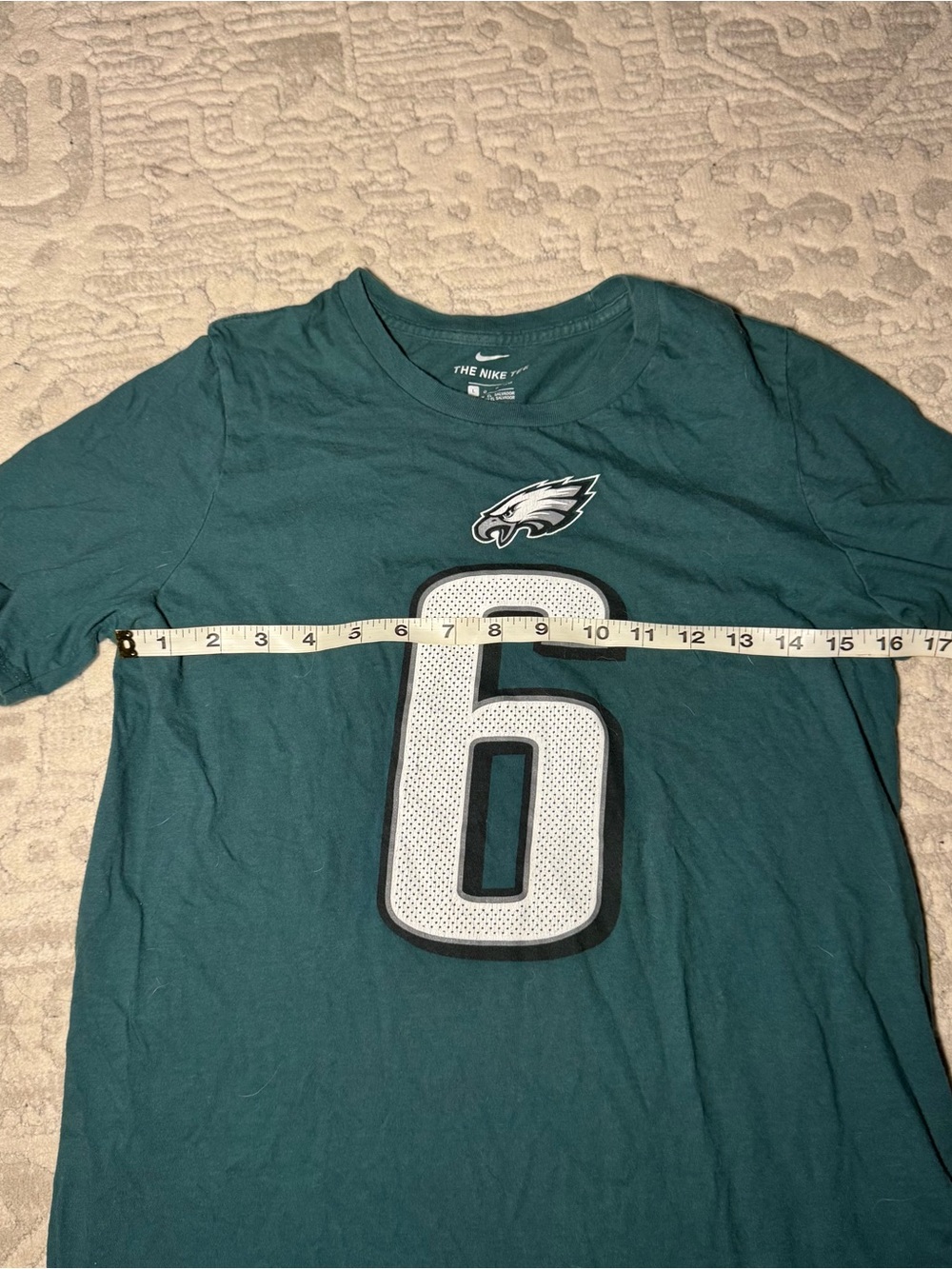 Nike green Philadelphia Eagles jersey shirt Devonta smith number6 Youth Size L☁️ - Picture 4 of 4